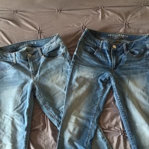2 Pair American Eagle Jeggings Size 8 EUC!